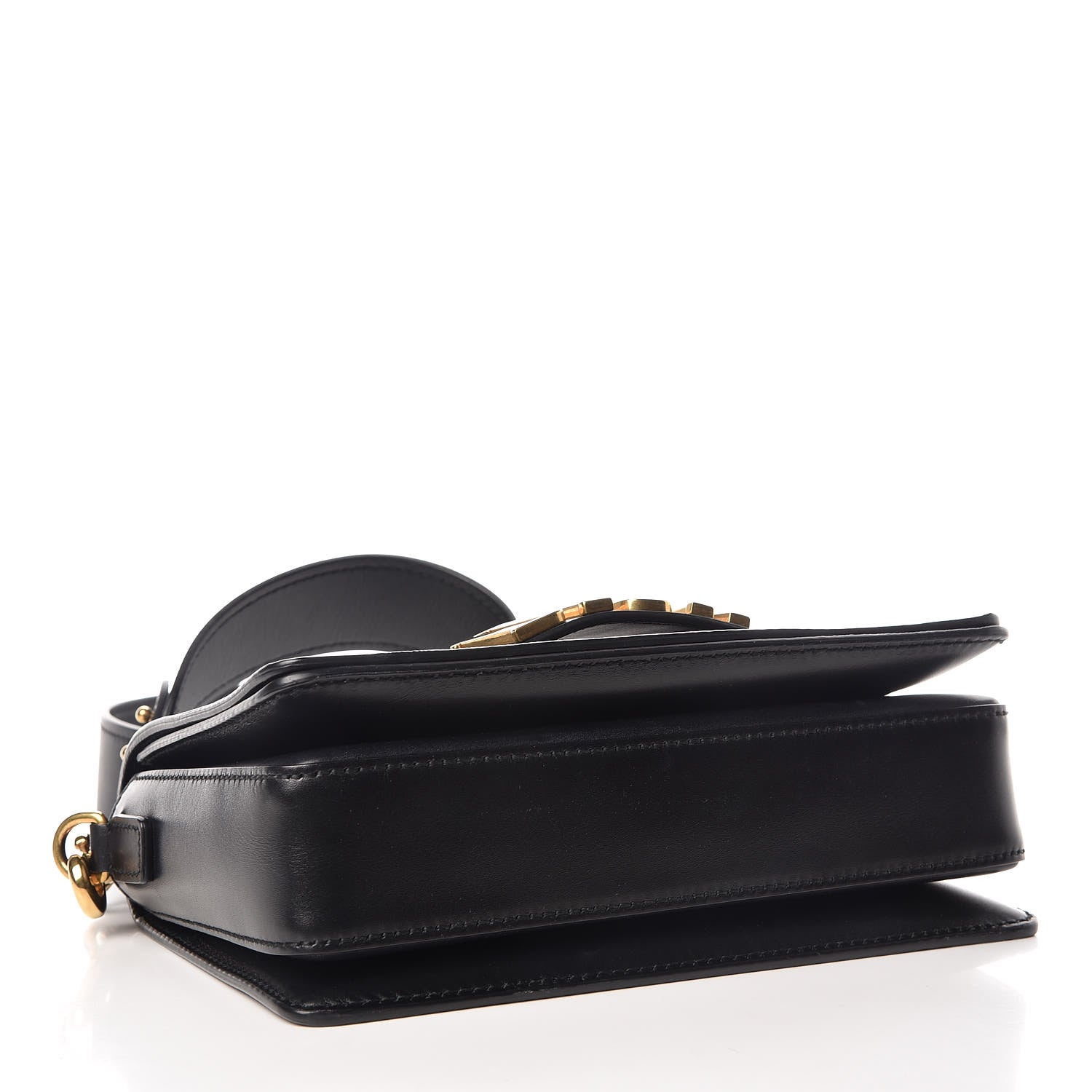 Christian Dior Calfskin Studded Floral Dio(r)evolution Flap Bag Black 4 of 13
