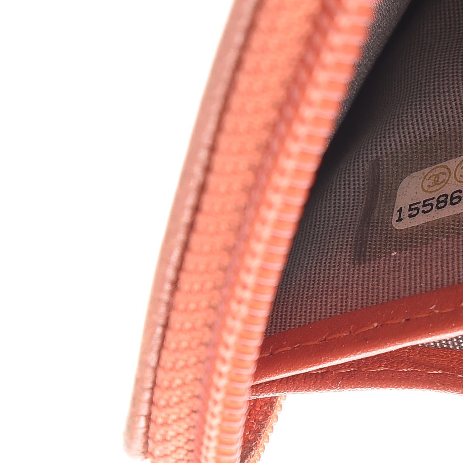 Chanel Caviar Large Timeless CC Gusset Zip Around Wallet Dark Orange 8 of 12