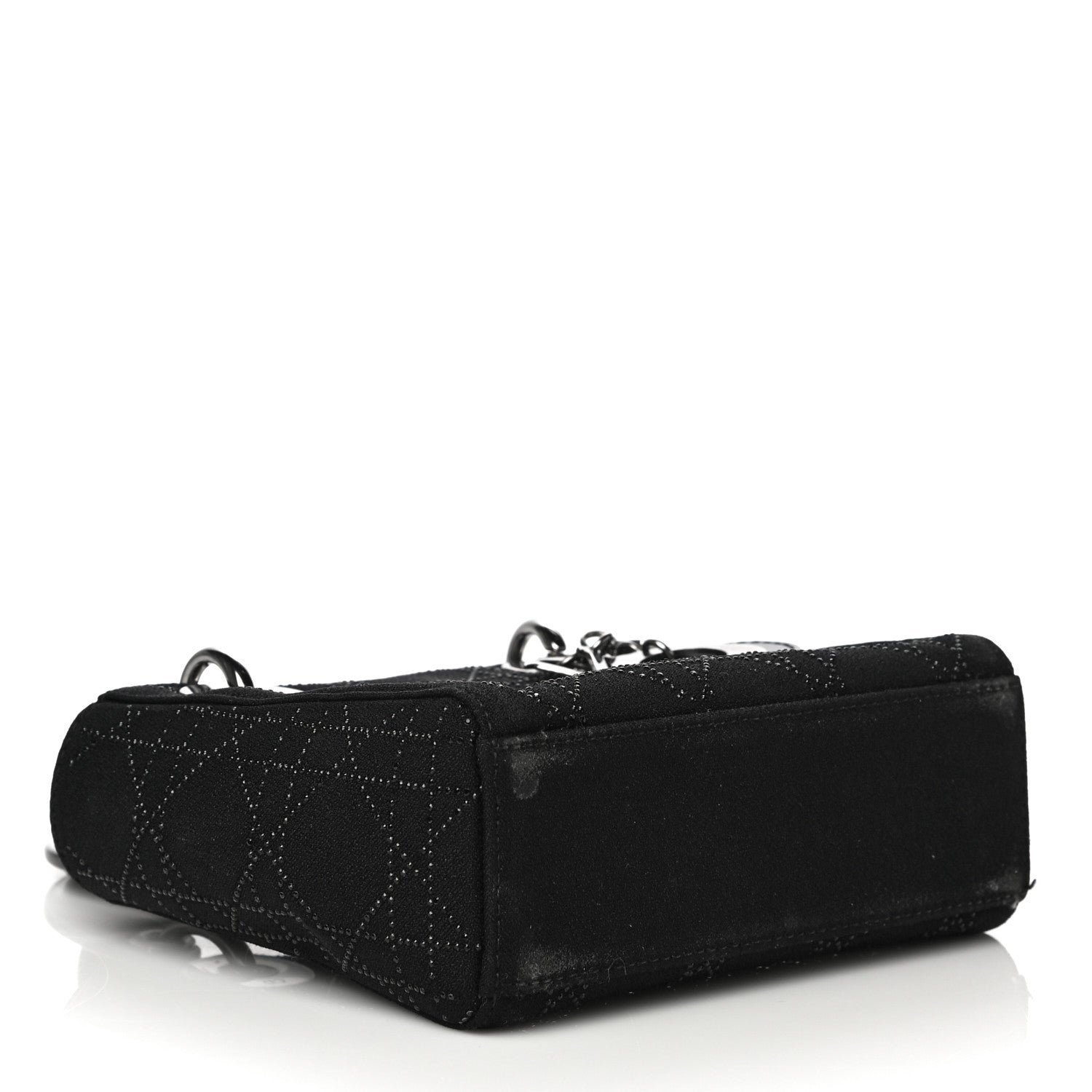 Christian Dior Canvas Studded Cannage Mini Lady Dior Black 3 of 18