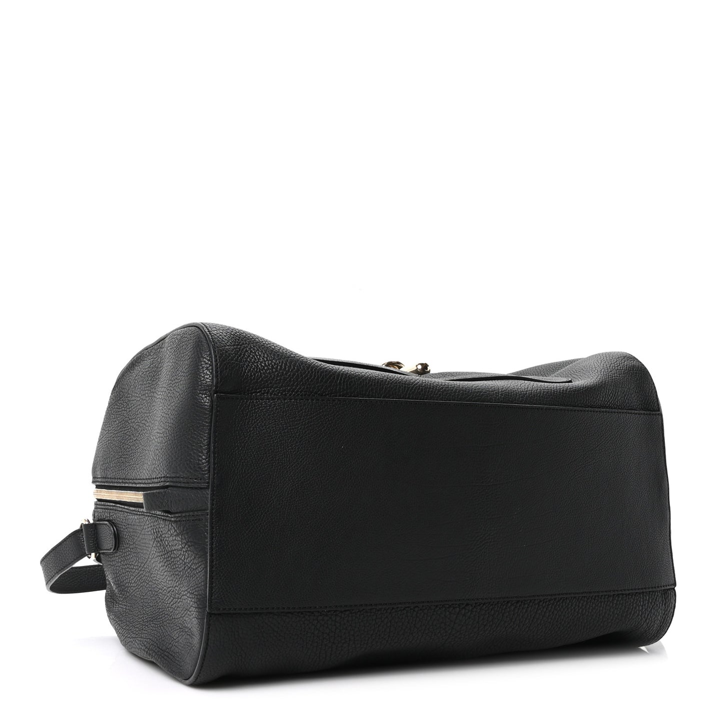 Grained Calfskin Tube Boston Bag Black