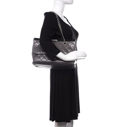Chanel Glazed Calfskin Quilted Small CC Delivery Tote Grey 2 of 10