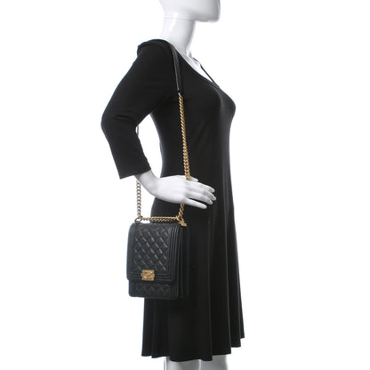 Chanel Caviar Quilted North South Boy Flap Black 2 of 9