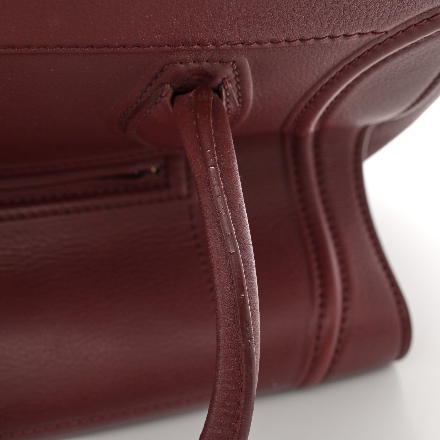 Celine Supple Calfskin Medium Phantom Luggage Burgundy 19 of 19