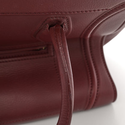 Celine Supple Calfskin Medium Phantom Luggage Burgundy 19 of 19