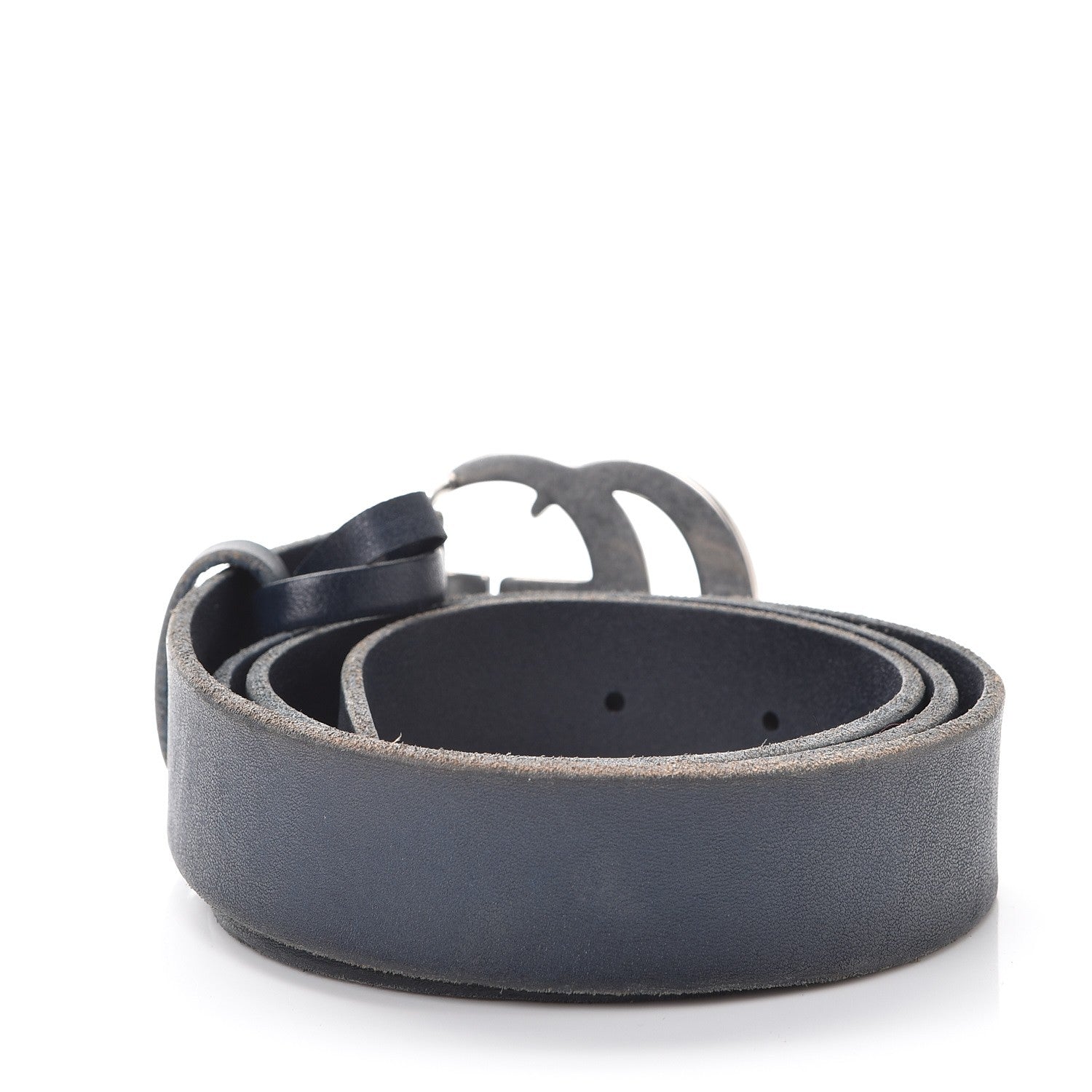 Gucci Cuoio Toscano Nickel Double G 30mm Belt 90 36 Blue 3 of 10