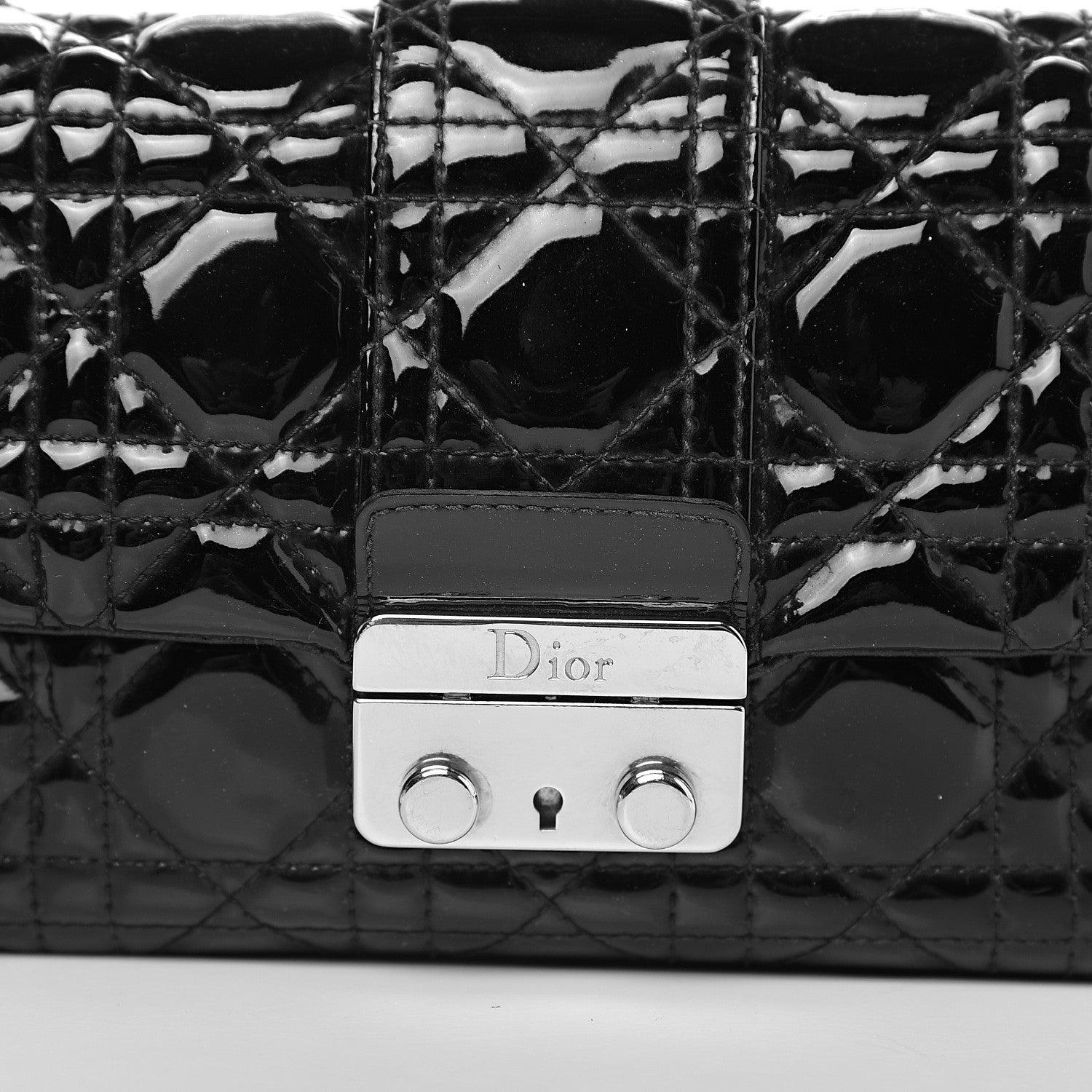 Christian Dior Patent Cannage New Lock Pouch Black 11 of 11