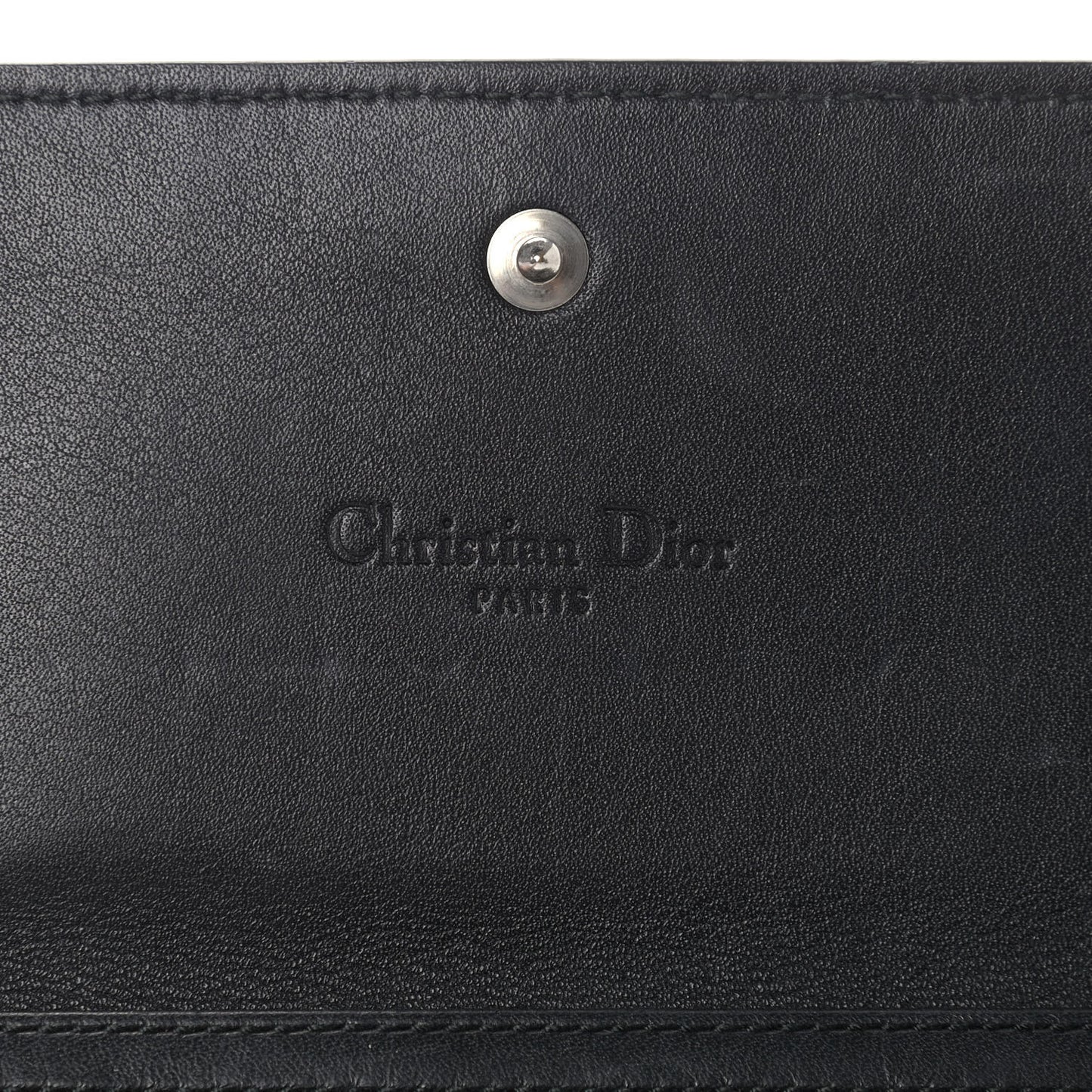 Patent Cannage Lady Dior Rendezvous Wallet On Chain Black