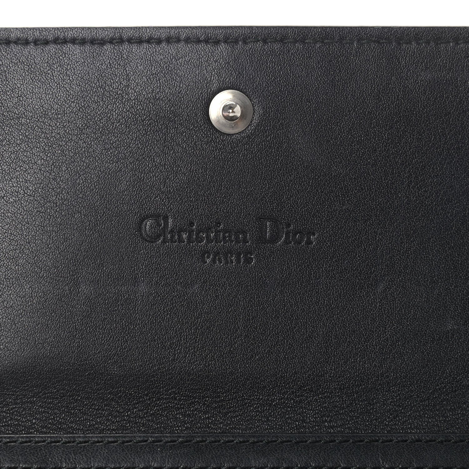 Christian Dior Patent Cannage Lady Dior Rendezvous Wallet On Chain Black 6 of 13