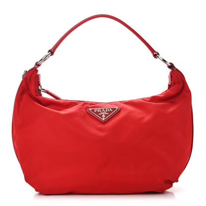 Prada Tessuto Nylon Saffiano Sacca Shoulder Bag Rosso 1 of 9