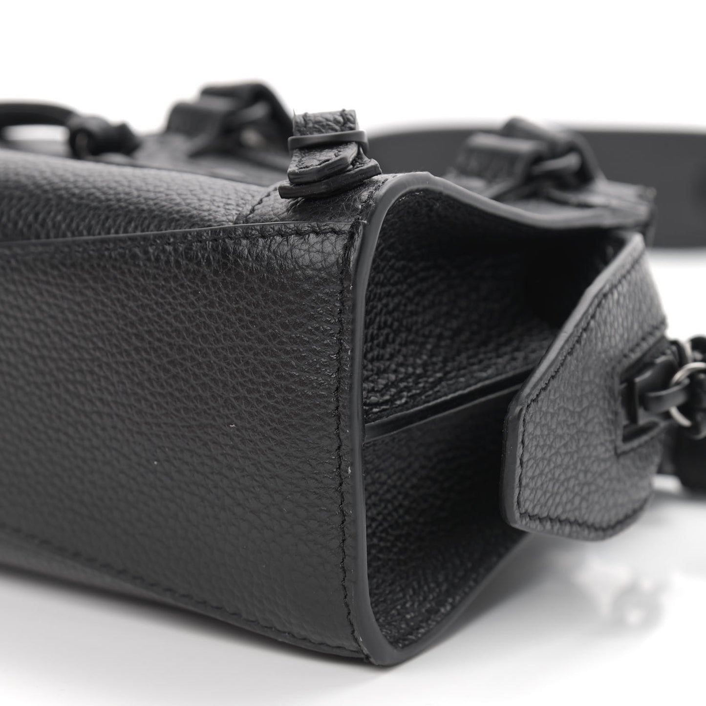 Grained Calfskin Neo Classic Black Hardware Nano City Crossbody Black