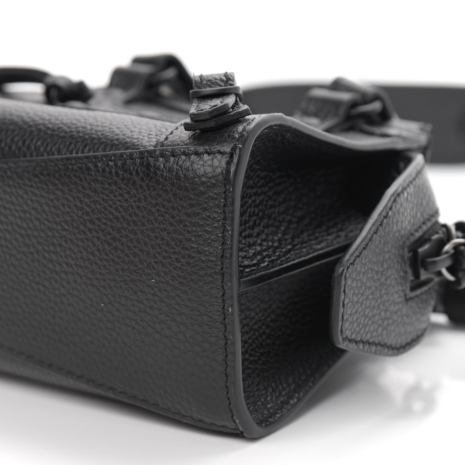 Balenciaga Grained Calfskin Neo Classic Black Hardware Nano City Crossbody Black 9 of 9