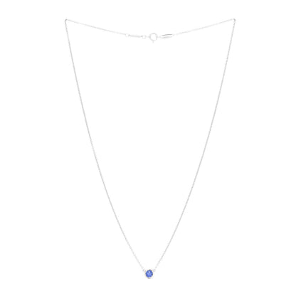 Tiffany Platinum Blue Sapphire .40ct Color by the Yard Necklace 3 of 5