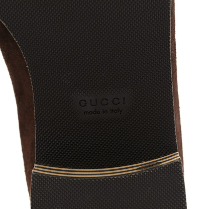 Gucci Velvet GG Monogram Thompson Derby Loafers 38 Vintage Cocoa Brown 7 of 10
