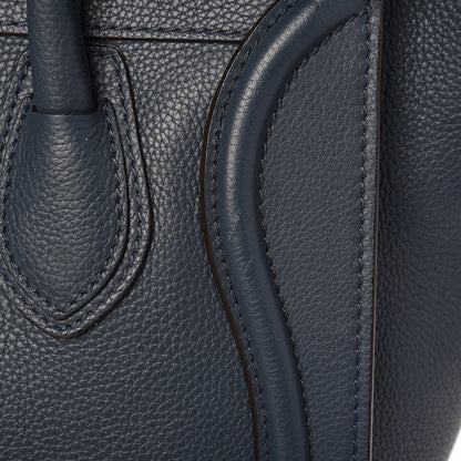 Celine Drummed Calfskin Micro Luggage Orage 9 of 11