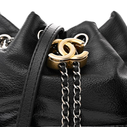Chanel Patent Goatskin Quilted Small Gabrielle Bucket Black 8 of 11