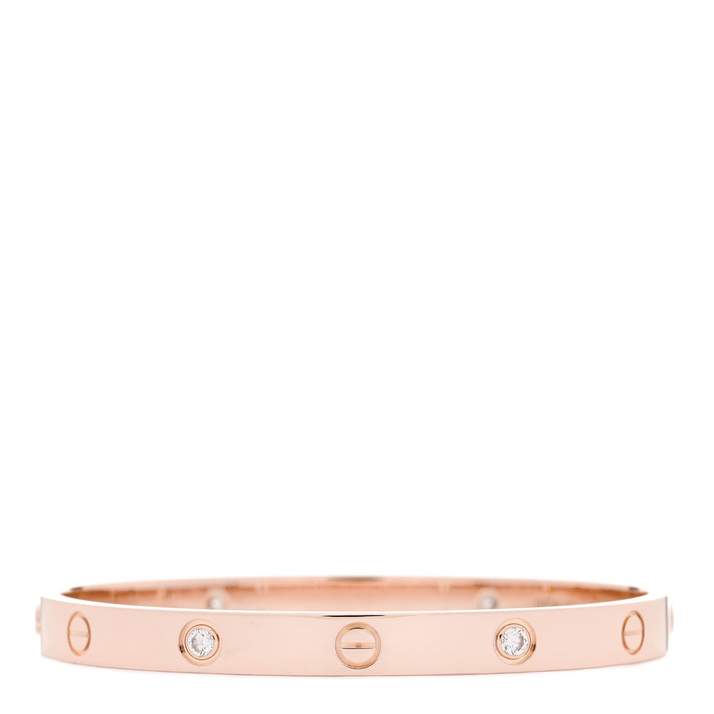 18K Pink Gold 4 Diamond LOVE Bracelet 18