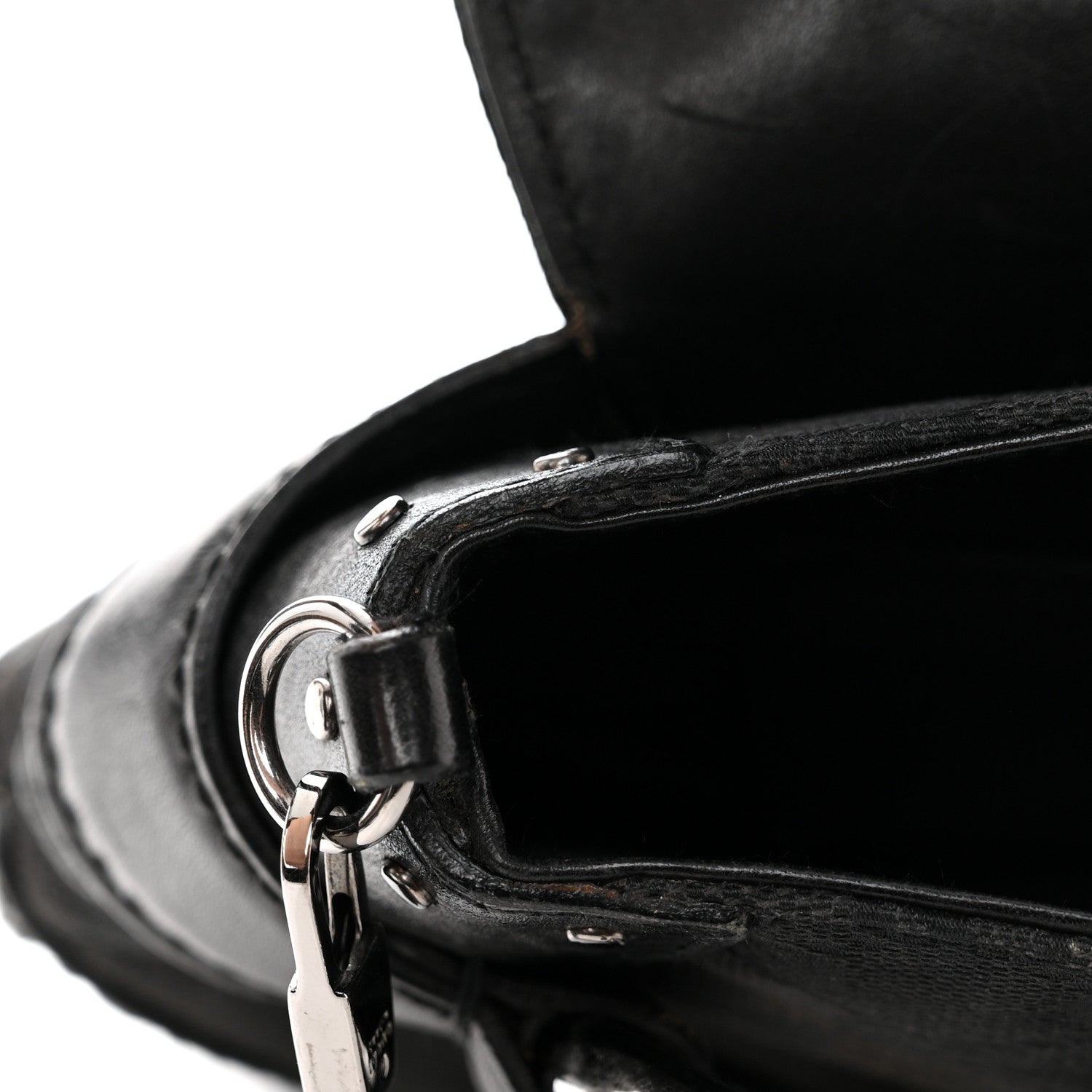 Gucci Monogram Studded Horsebit Clutch Black 18 of 23