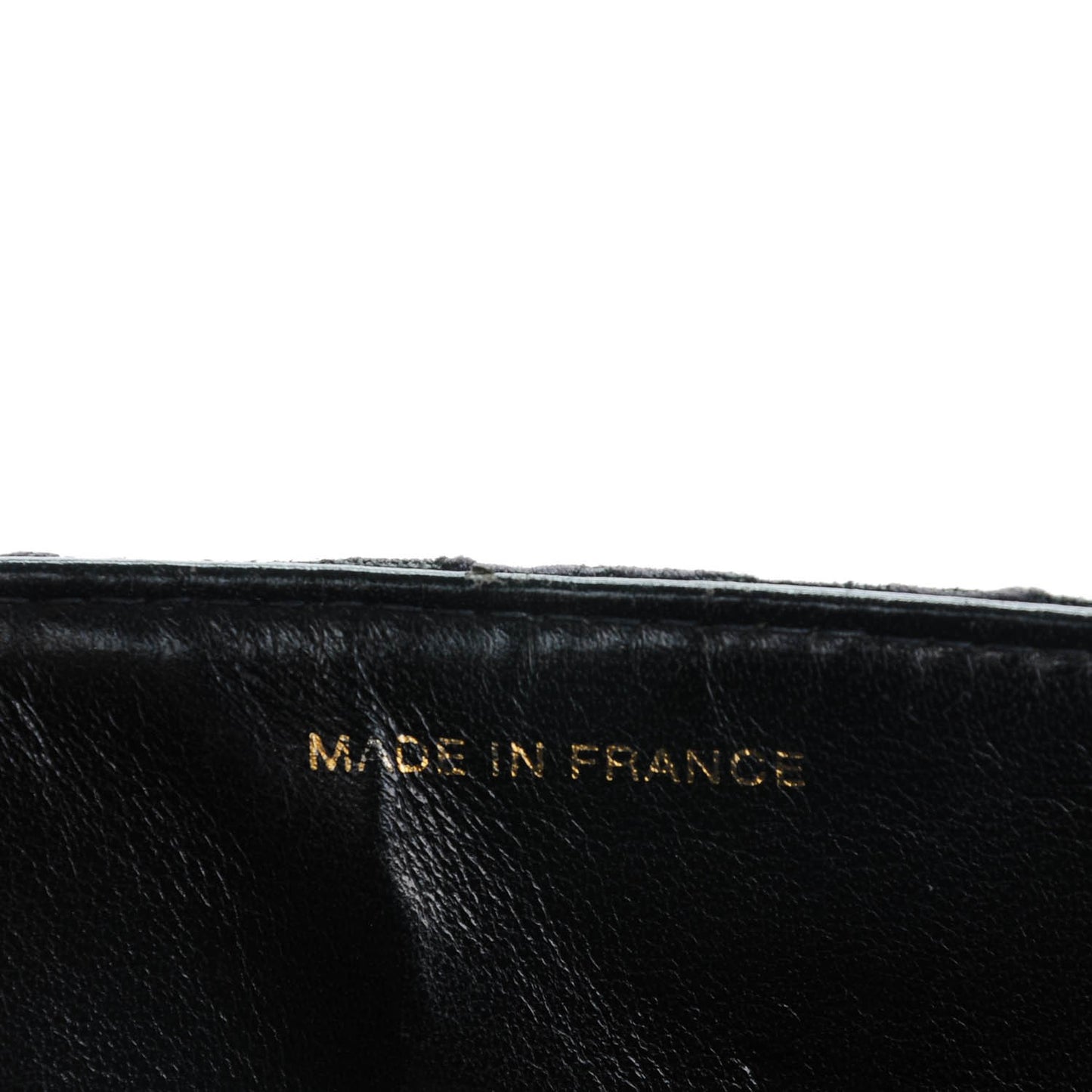 Canvas Camellia Embroidered Small Double Flap Black