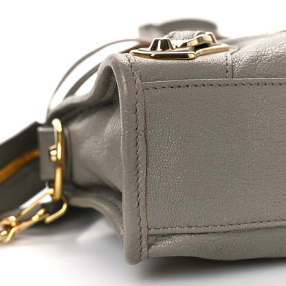 Balenciaga Chevre Gold Metallic Edge Hardware Mini City Gris Taupe 8 of 9