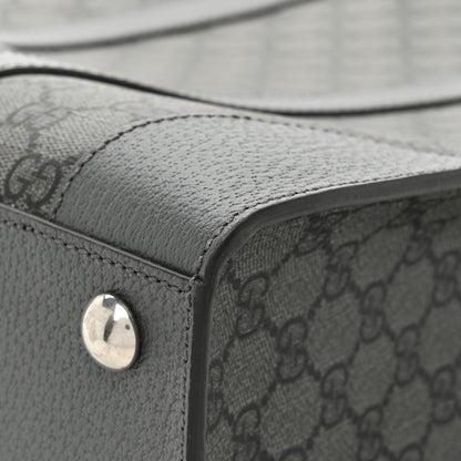 Gucci GG Supreme Monogram Textured Dollar Calfskin Medium Ophidia Tote Grey Black Graphite Grey 11 of 15