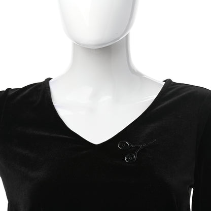 Chanel Metal Scissors CC Brooch Black 2 of 4