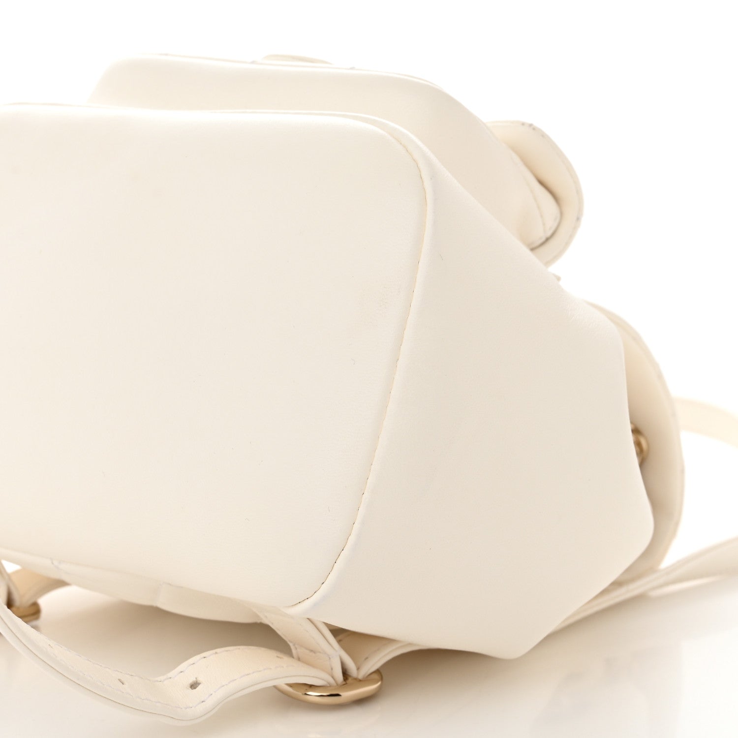 Chanel Lambskin Quilted Small Duma Drawstring Backpack White 10 of 12