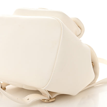 Chanel Lambskin Quilted Small Duma Drawstring Backpack White 10 of 12