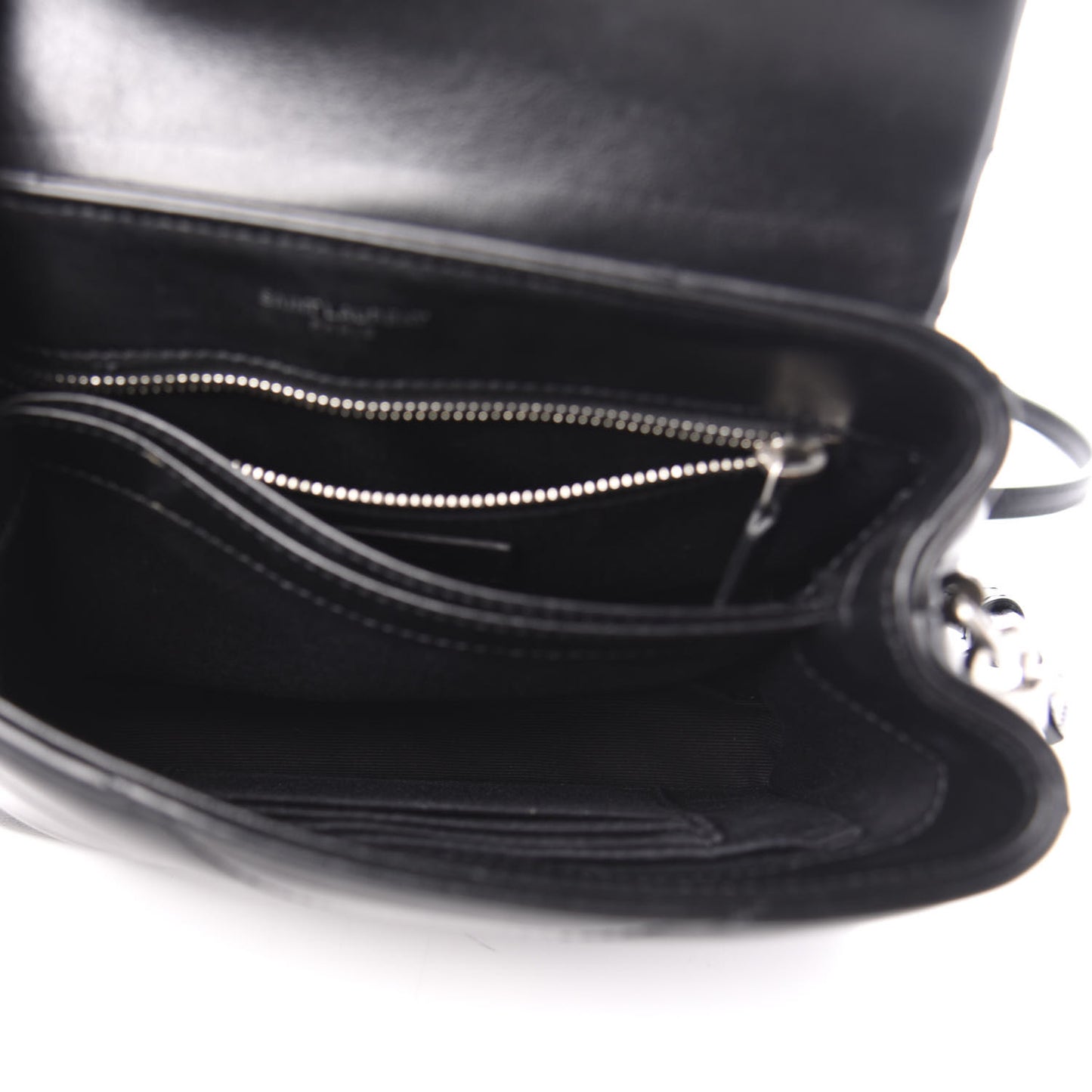 Calfskin Y Quilted Monogram Toy Loulou Crossbody Bag Black