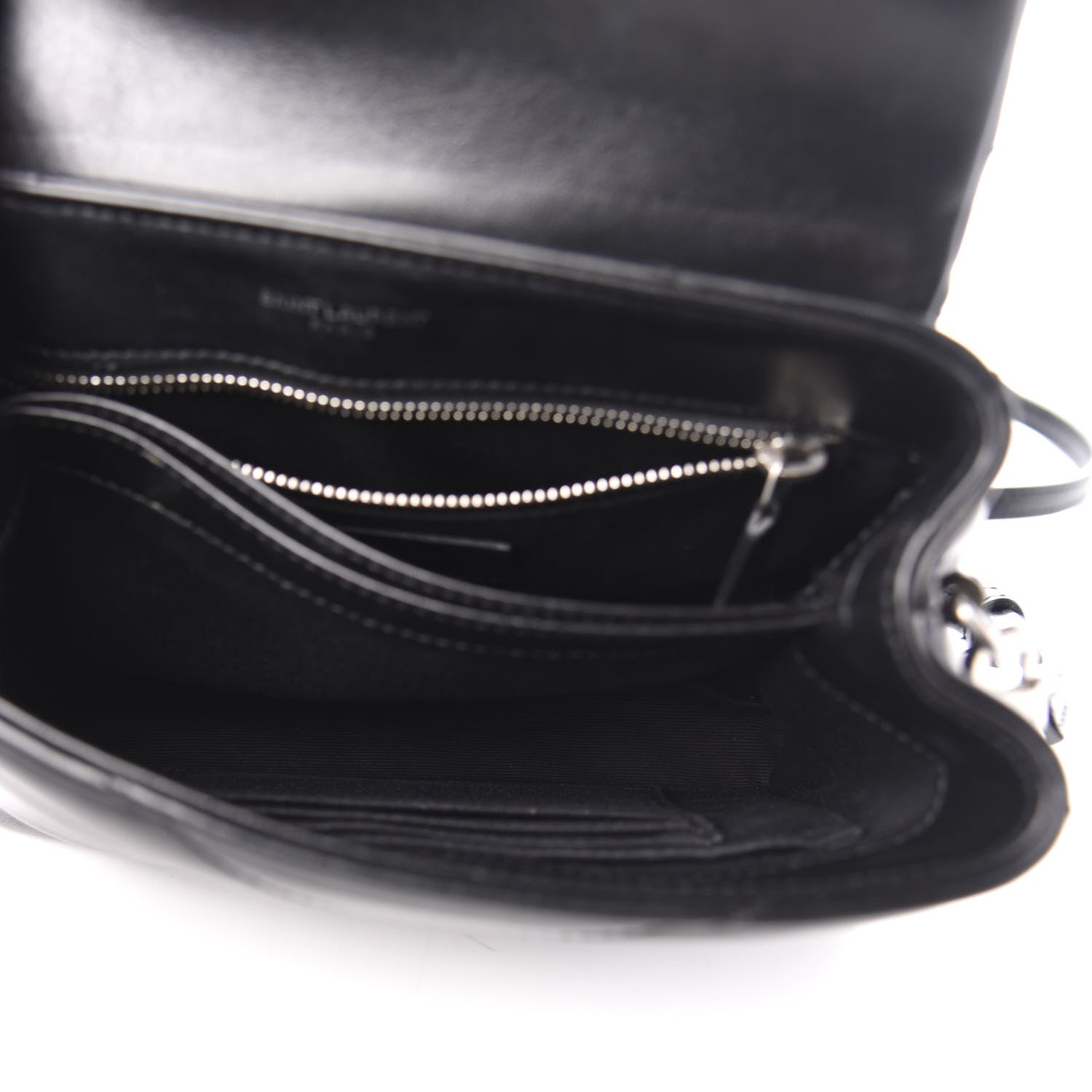 Saint Laurent Calfskin Y Quilted Monogram Toy Loulou Crossbody Bag Black 5 of 14