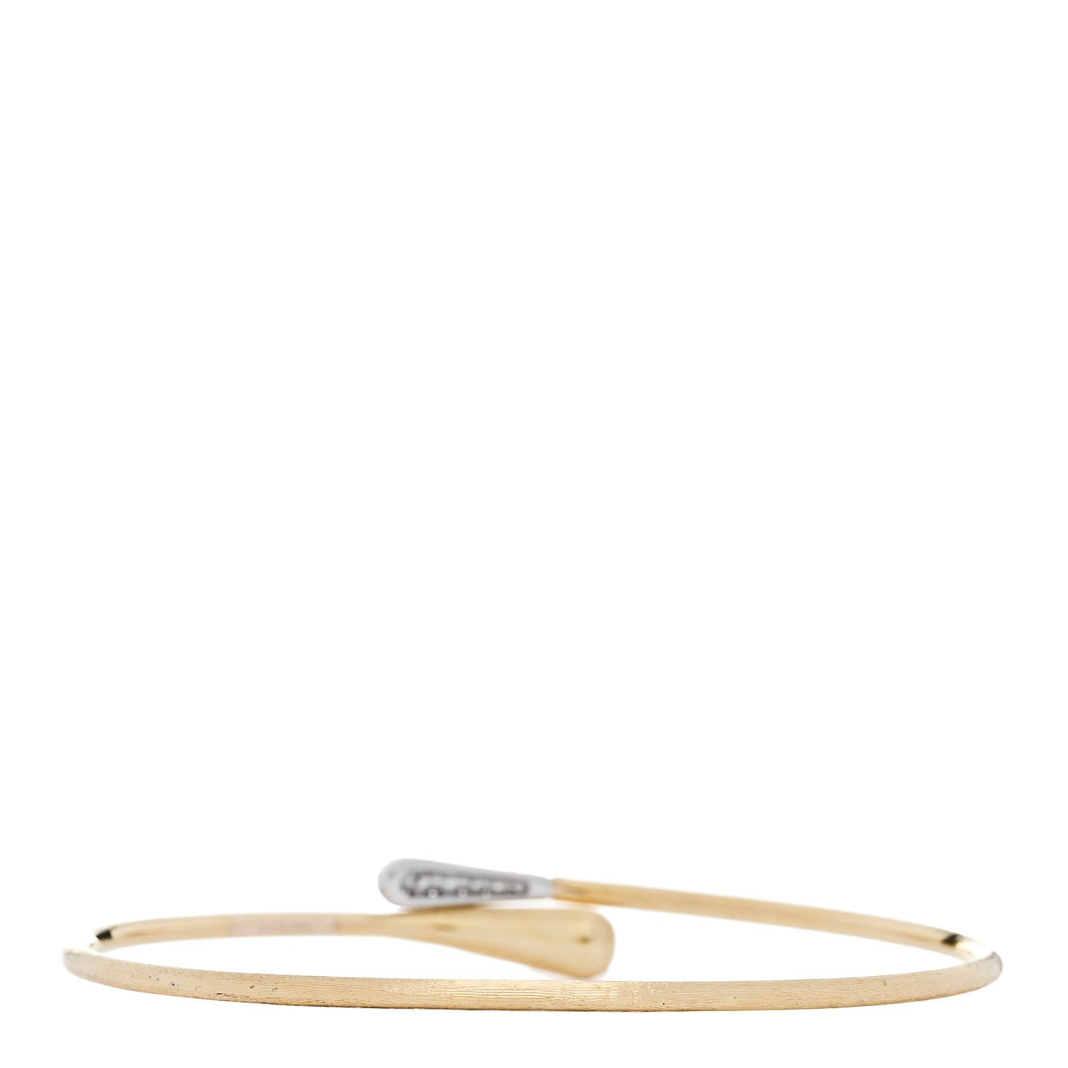 Marco Bicego 18K Yellow White Gold Diamond Lucia Bangle Bracelet 2 of 5