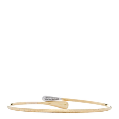 Marco Bicego 18K Yellow White Gold Diamond Lucia Bangle Bracelet 2 of 5