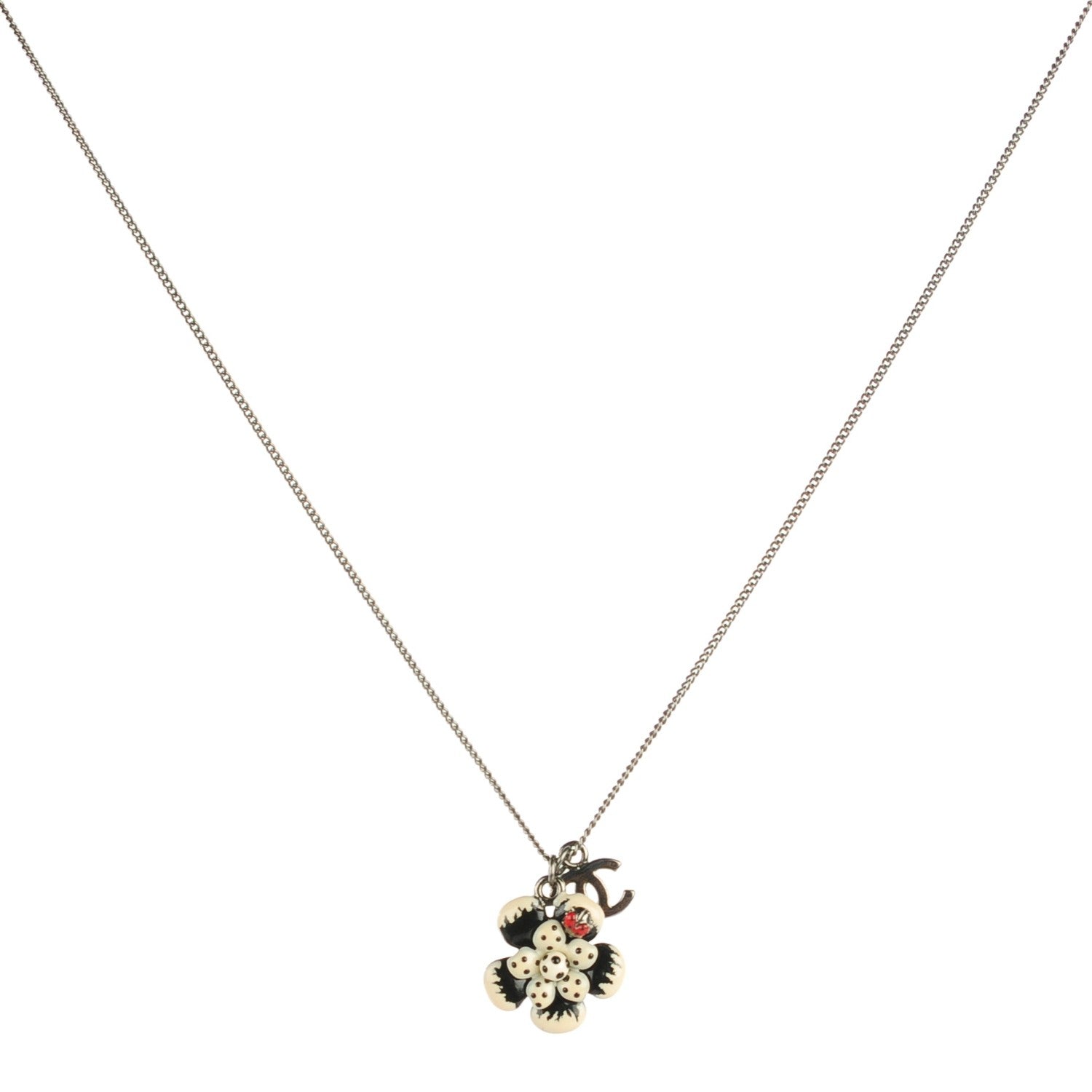 Chanel Camellia CC Ladybug Necklace 1 of 4