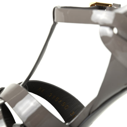 Saint Laurent Patent Tribute 75 Platform Sandals 38 Fog 10 of 11