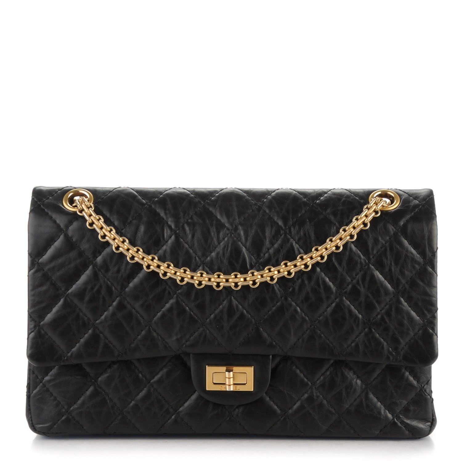 Chanel Aged Calfskin Quilted 2.55 Reissue 226 Flap Black 1 of 7