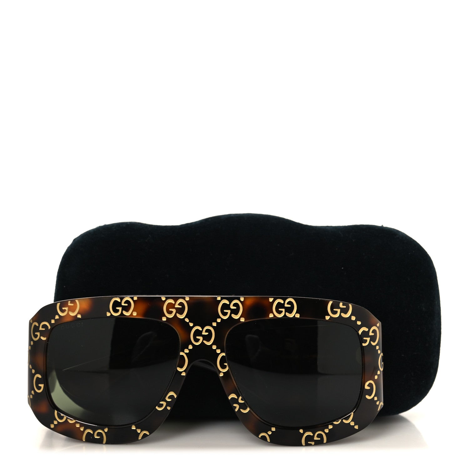 Gucci Acetate Monogram Shield Sunglasses GG0983S Havana 7 of 7