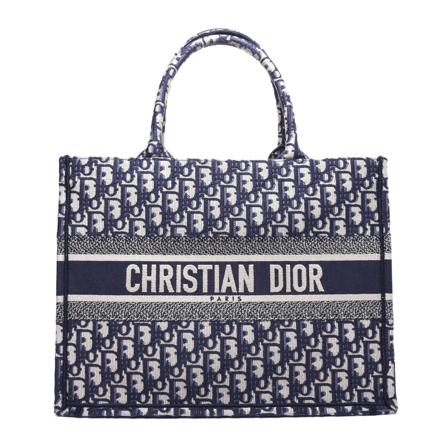 Oblique Medium Book Tote Blue Multicolor