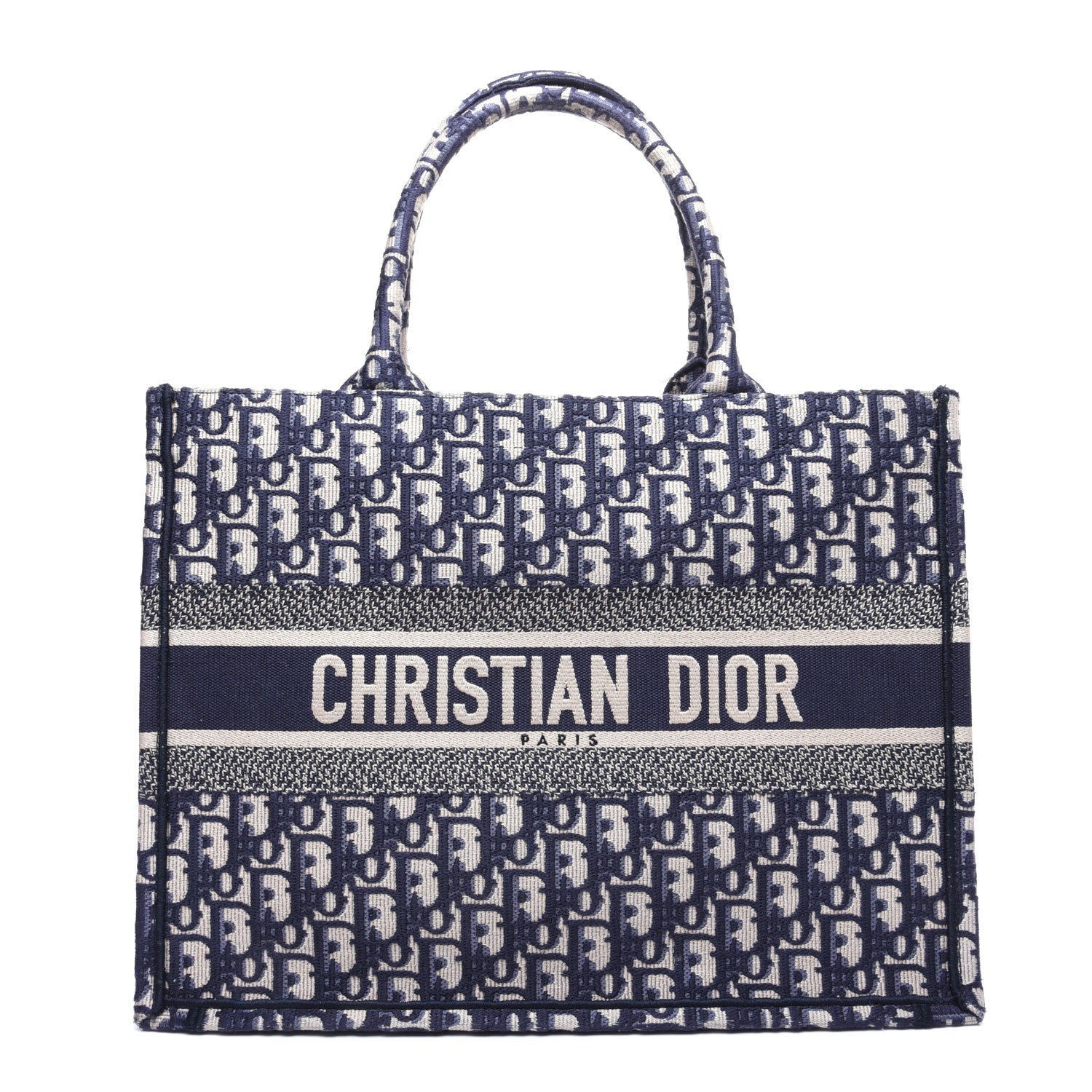 Christian Dior Oblique Medium Book Tote Blue Multicolor 1 of 12