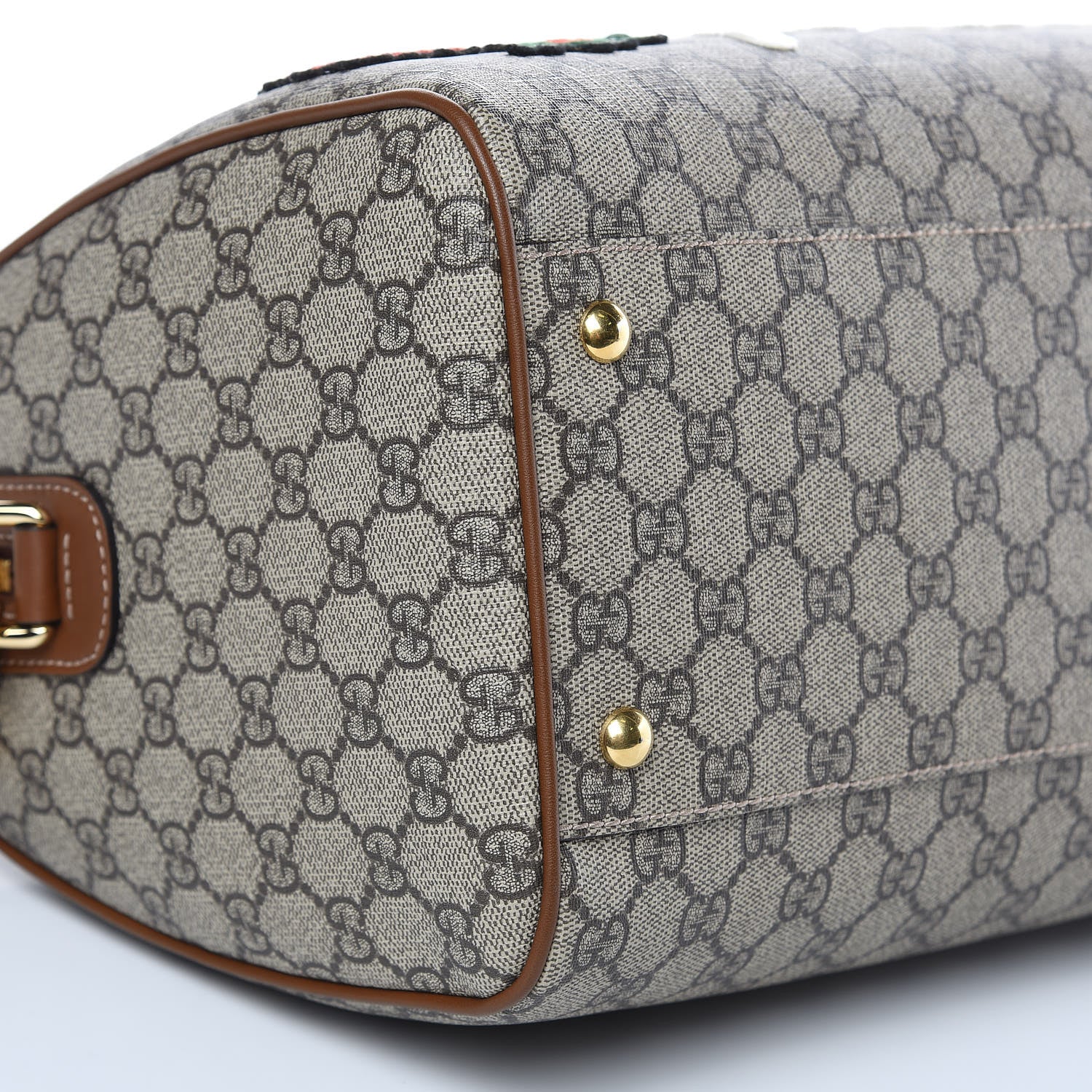 Gucci GG Supreme Monogram Blind for Love Embroidered Medium Boston Beige Tuscany 8 of 10