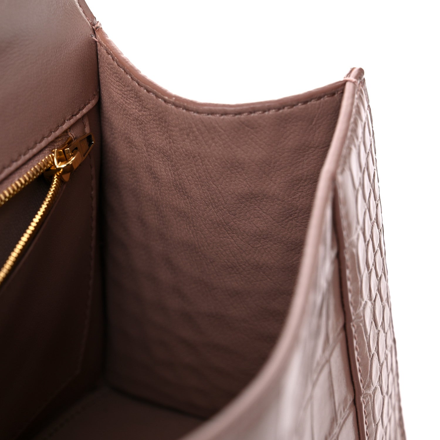 Balenciaga Shiny Calfskin Crocodile Embossed Small Hourglass Top Handle Bag Nude Beige 13 of 14
