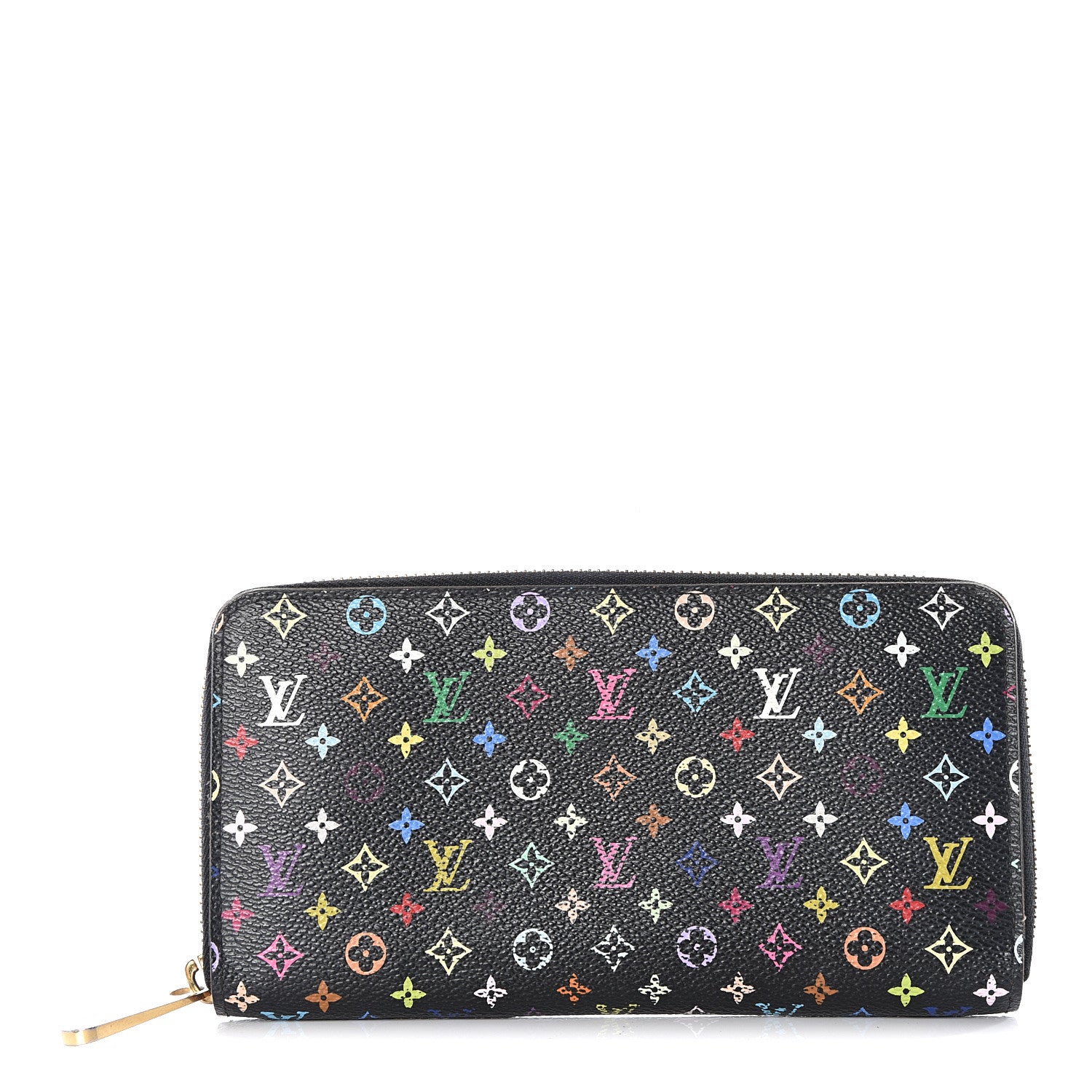 Louis Vuitton Monogram Multicolor Zippy Wallet Black Grenade 1 of 7