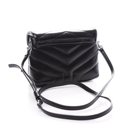 Saint Laurent Calfskin Y Quilted Monogram Toy Loulou Crossbody Bag Black 2 of 11