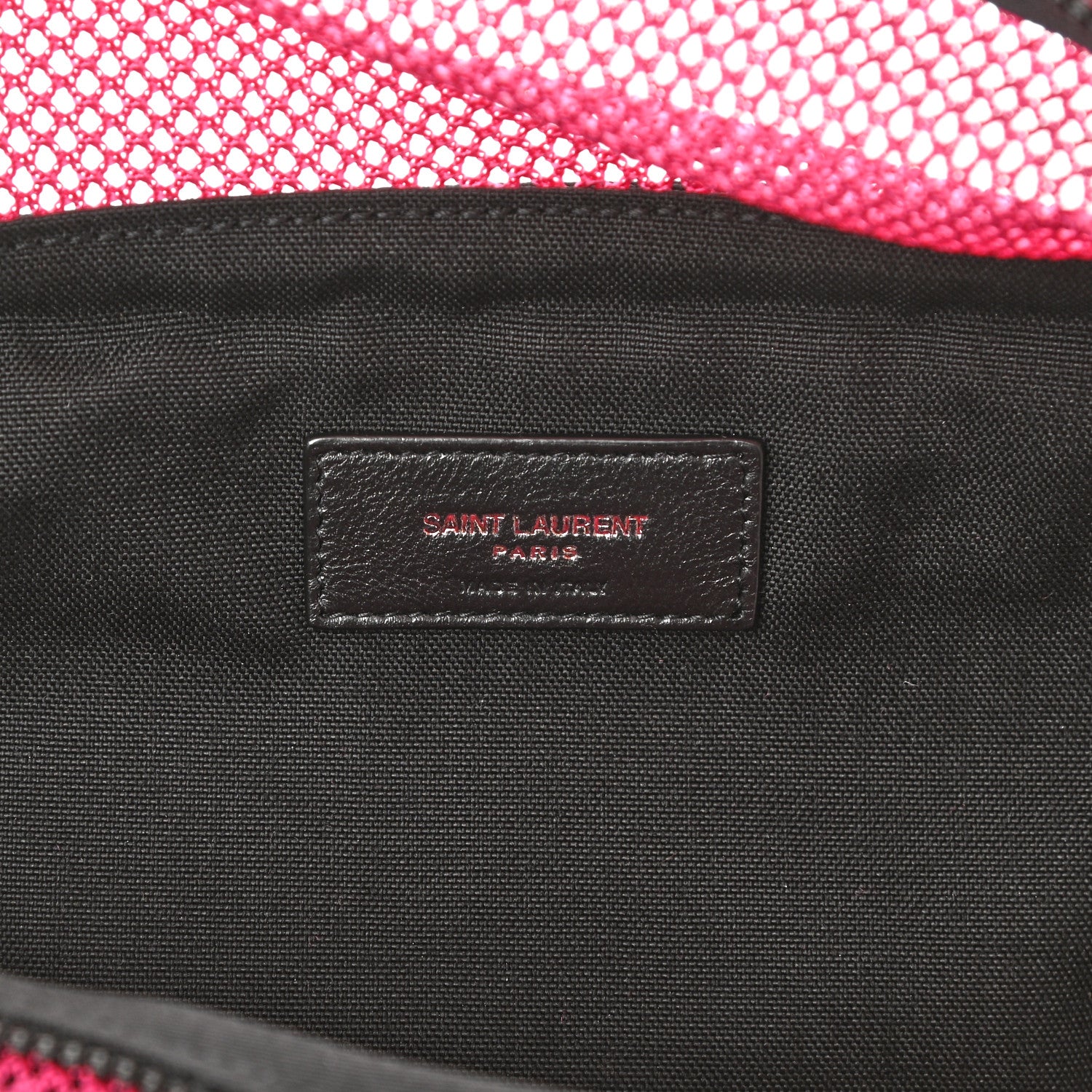 Saint Laurent Nylon Mesh SLP Belt Bag Fuchsia 6 of 8