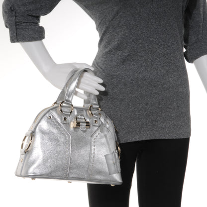 Saint Laurent Leather Small Muse Metallic Silver 2 of 7
