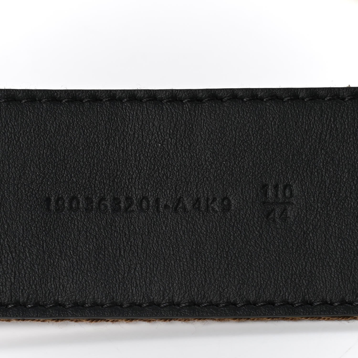 Fendi Ribbon Vitello Century FF 1974 Belt 110 44 Fango Moro 4 of 12