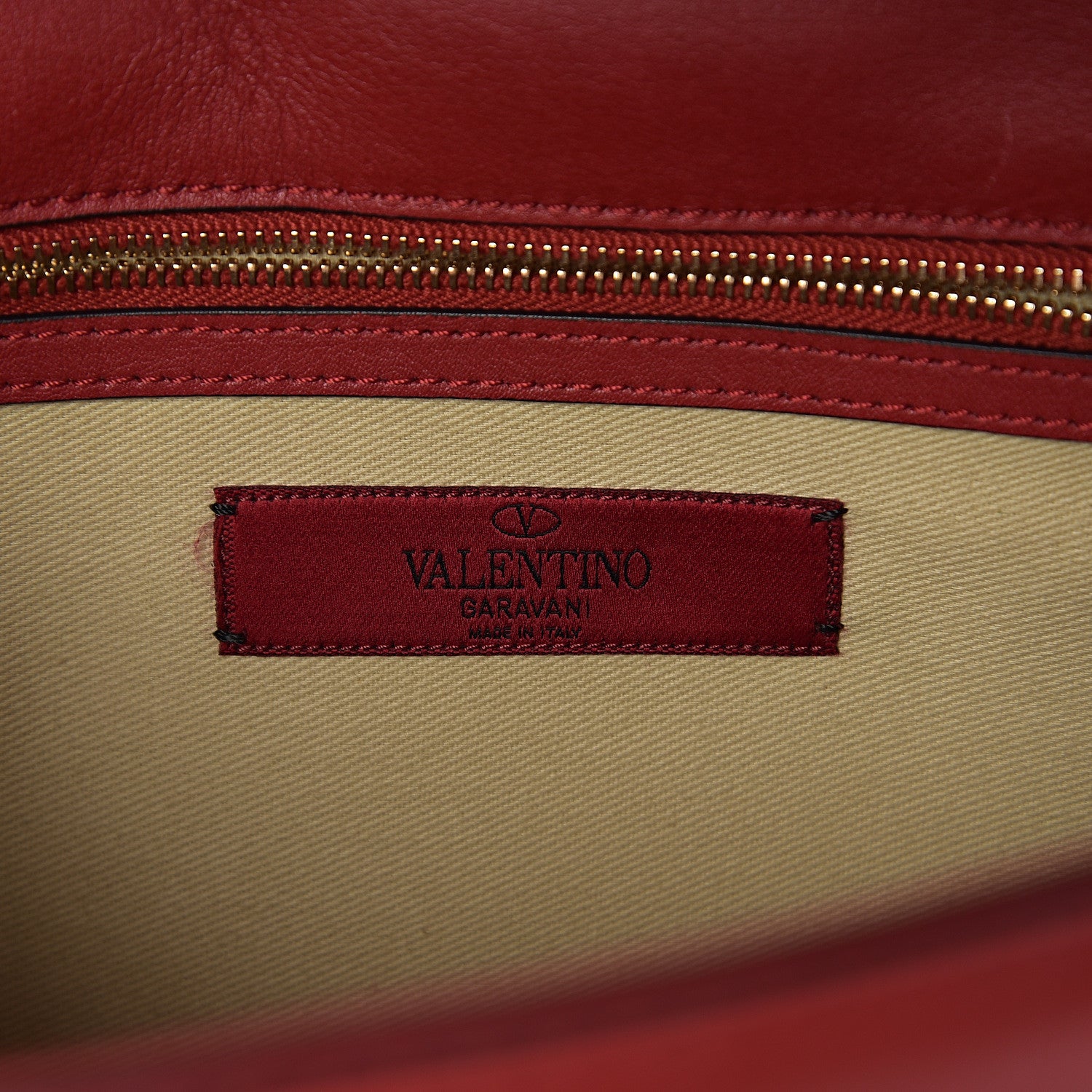 Valentino Garavani Vitello Medium Glam Lock Rockstud Flap Red 5 of 9