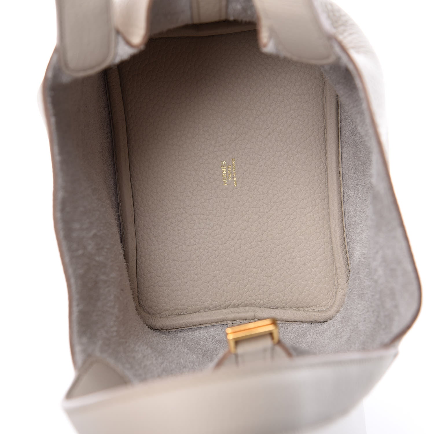 Hermes Taurillon Clemence Picotin Lock 18 PM Craie 394813