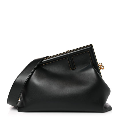 Fendi Shiny Nappa Medium Fendi First Black 1 of 9