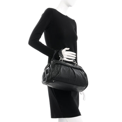 Chanel Distressed Lambskin Quilted Small Le Marais Tote Black 2 of 9