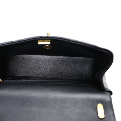 Chanel Shiny Lambskin Quilted Pearl Twist Mini Square Flap Black 5 of 10