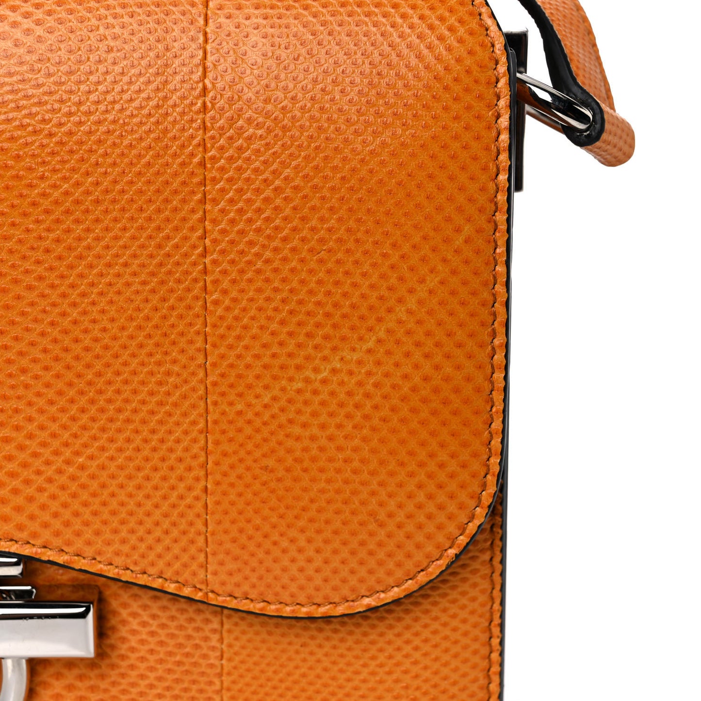 Hammered Calfskin Small Joanne Crossbody Orange